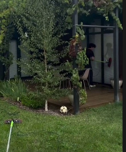 Soft-wash in progress